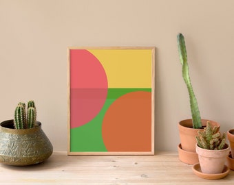 Colour Block Print, Modern Wall Art,  Geometric Decor - Affinity III