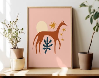 Whippet Lurcher Greyhound Illustration Download Print | Printable Sighthound Art