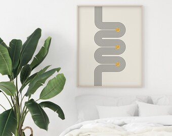 Modern Line Print, Contemporary Art, Minimal Decor - Path