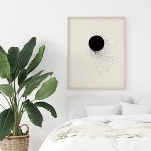 Monochrome Wall Art, Contemporary Minimalist Decor Void image 1