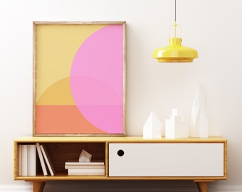 Colour Block Print, Modern Wall Art,  Geometric Decor - Affinity