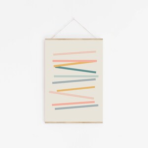 Pastel Wall Art, Contemporary Print, Pale Decor - Sticks