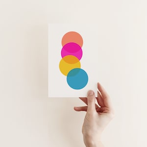 Biglietto di auguri colorato, biglietto vuoto - Refract