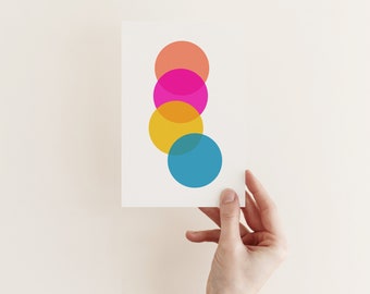 Colourful Greetings Card, Blank Card - Refract