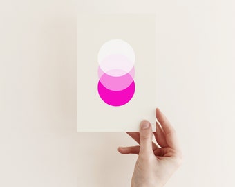 Minimalist Greetings Card, Blank Card - Orbit II