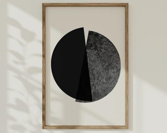 Abstract Moon Printable Wall Art - Dark Side of the Moon