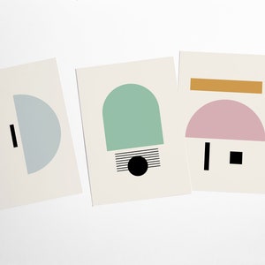 Modern Art Postcard Set, Contemporary Stationery - Broadcast