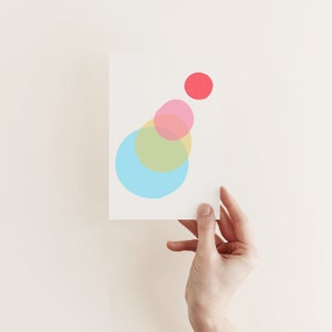 Tarjeta de felicitación colorida, tarjeta abstracta mínima - Reflect II