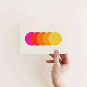 Geometric Card, Blank Modern Art Card - Spectrum
