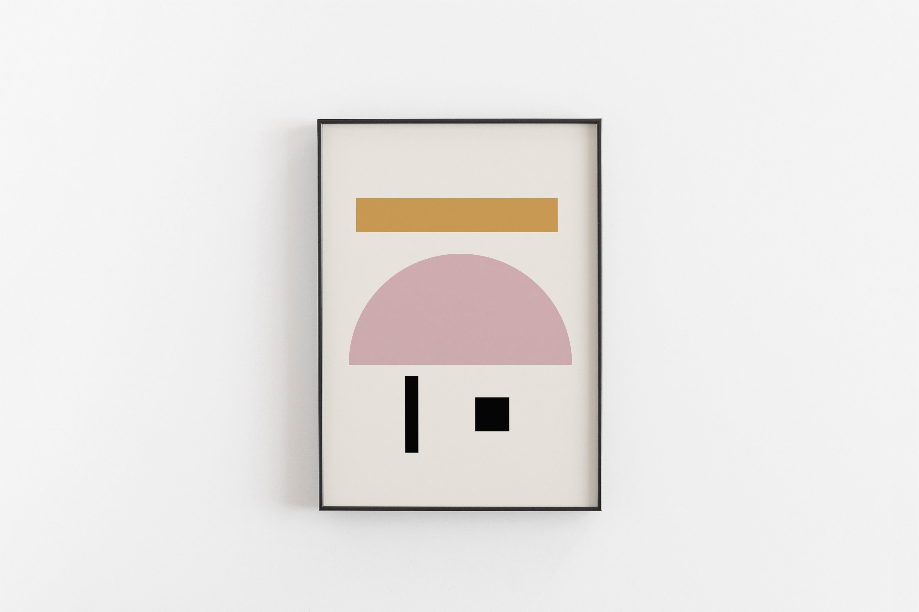 Contemporary Print Dusky Pink Wall Art Modern Decor Etsy