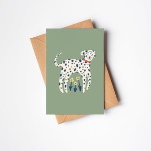 Dalmatische wenskaart voor vlekkerige hondenliefhebbers