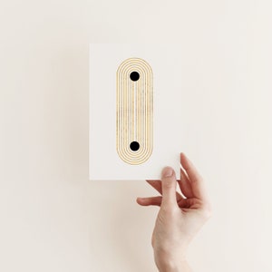 Carte de vœux minimaliste, carte vierge moderne - Or