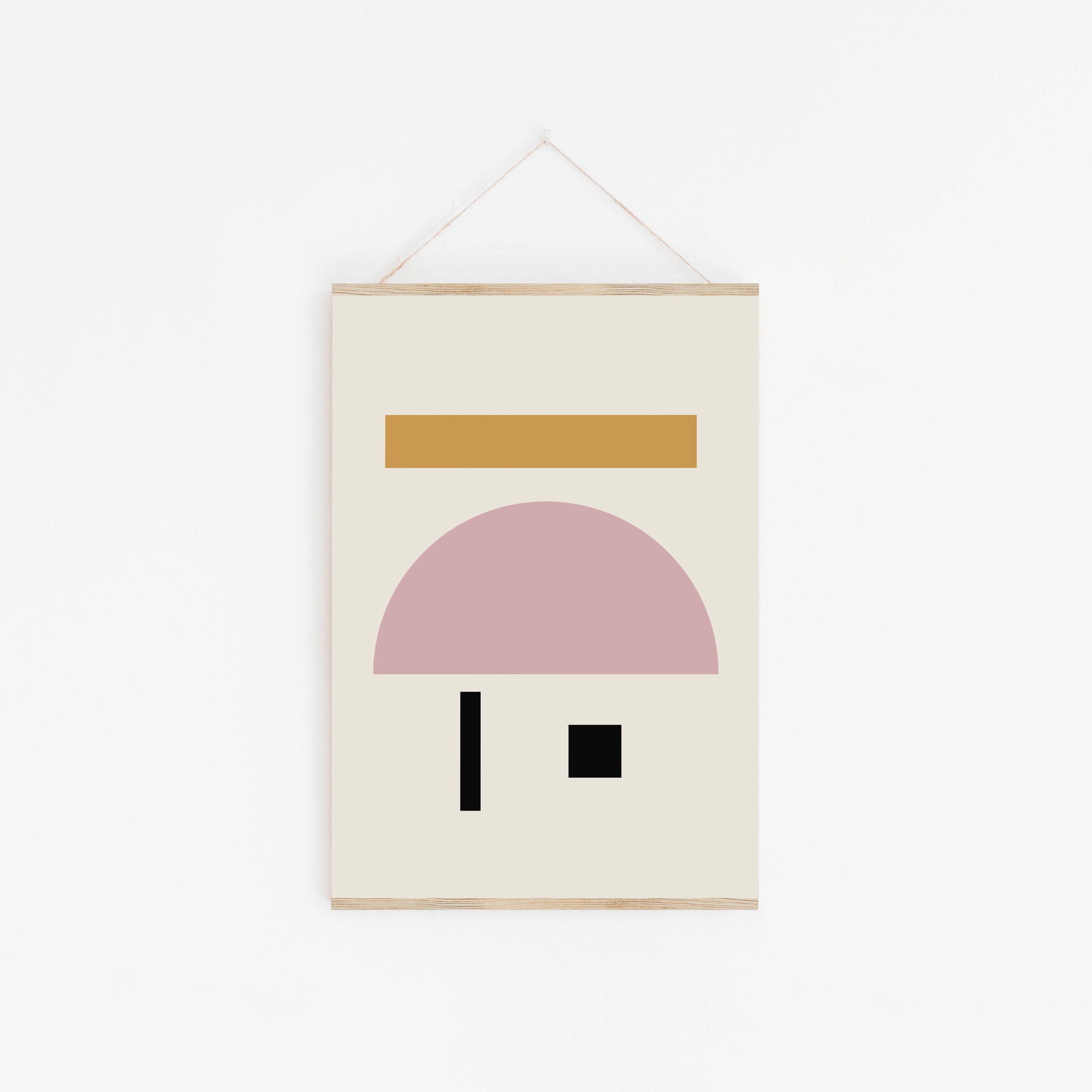 Contemporary Print Dusky Pink Wall Art Modern Decor Etsy