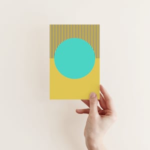 Tarjeta de felicitación contemporánea, tarjeta moderna en blanco - Spot II