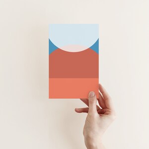 Tarjeta de felicitación contemporánea, tarjeta abstracta en blanco - Affinity II