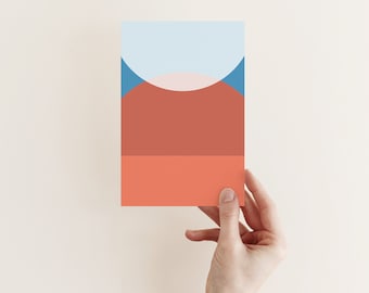 Carte de vœux contemporains, carte abstraite vierge - Affinity II