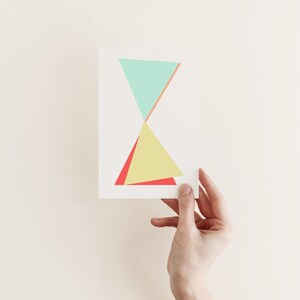 Tarjeta de felicitación geométrica, tarjeta de diseño - Reunión