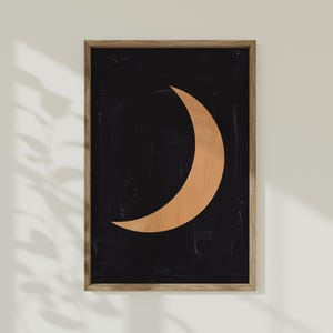 Bohemian Moon Printable Wall Art, Rustic Nursery Decor - Boho Moon