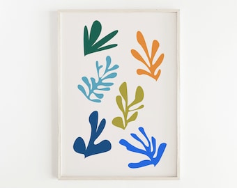 Seaweed Print, Ocean Art, Colourful Wall Decor - Low Tide