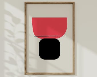 Poster digitale astratto moderno di metà secolo - Poise