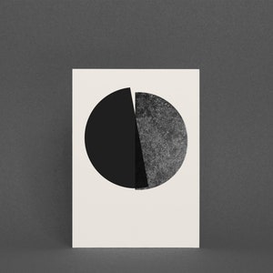 Carte lunaire abstraite, carte de vœux moderne - Dark Side of the Moon image 2