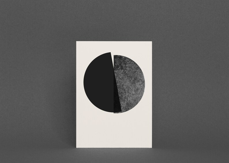 Carte lunaire abstraite, carte de vœux moderne - Dark Side of the Moon image 2