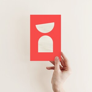 Biglietto di design moderno, biglietto d'arte, biglietto per tutte le occasioni - Inclinato