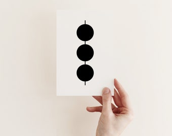 Minimalist Greetings Card, Blank Card - Link