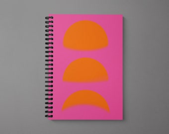 Hot Pink Spiral Notebook - The Setting Sun