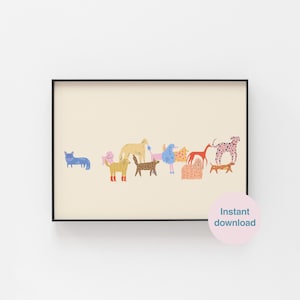Dog Illustration Download Print | Printable Dog Breed Art