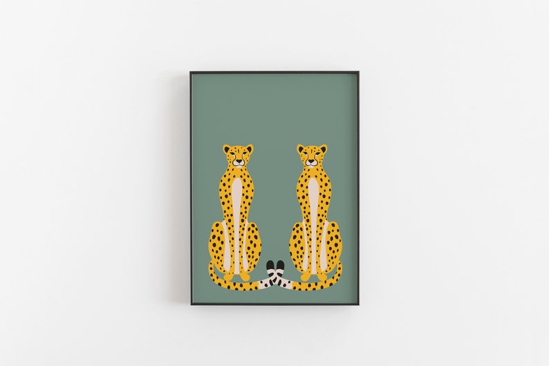 Romantic Cheetah Print for Valentines Day Gift Love Cats image 3