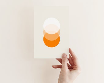 Minimalist Greetings Card, Blank Card - Orbit IV