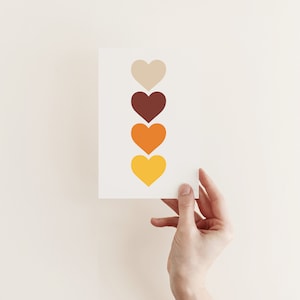 Biglietto di San Valentino per l'uomo, cuori retrò - Cuori II