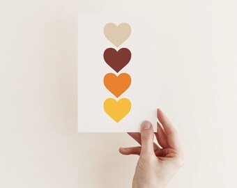 Carte Saint-Valentin pour homme, Retro Hearts - Hearts II