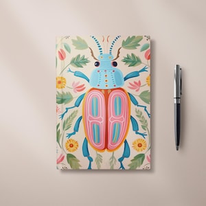 Beetle Journal, Blank Bug Hardback Notebook 5x7/A5/A4