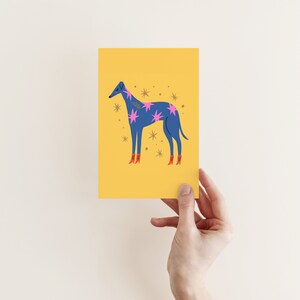 Carte de voeux Whippet / Lurcher / Greyhound pour amoureux des chiens lévriers image 2