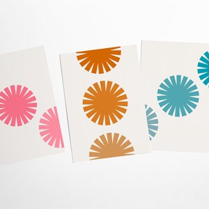 Sun and Moon Postcard Set, Contemporary Stationery, Geometric Postcards - Day