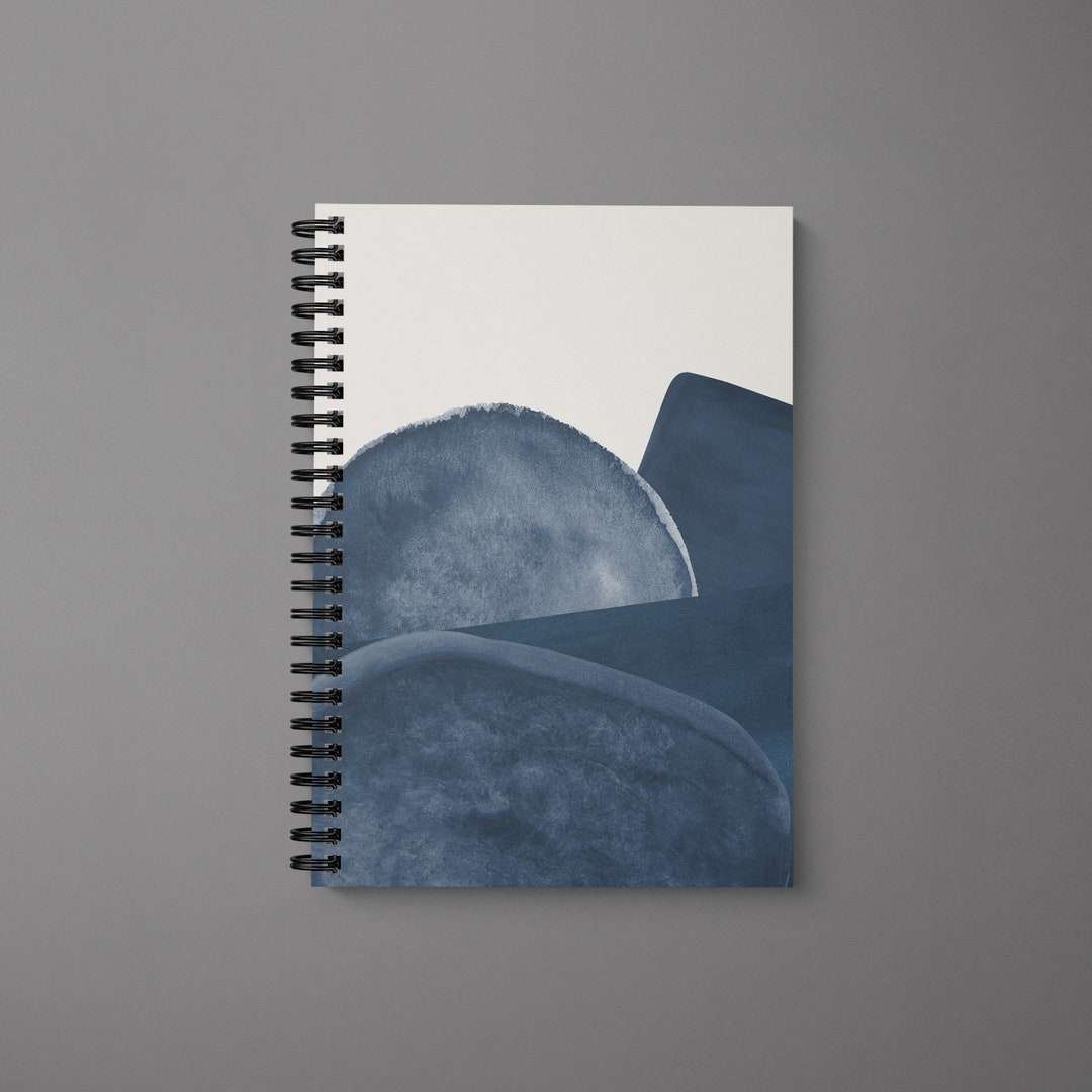 Mountain Spiral Notebook - Blue Landscape - Etsy