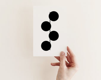 Minimalist Greetings Card, Blank Card - Link II