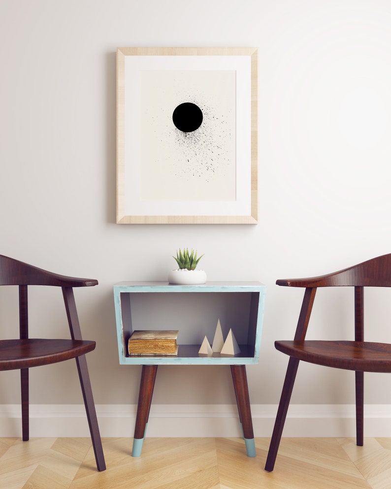 Monochrome Wall Art, Contemporary Minimalist Decor Void image 2