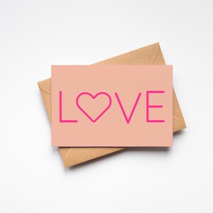 Liefdeshartkaart voor Valentijnsdag of jubileum - Love