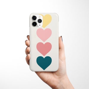Love Heart iPhone 14 Case, Colourful Device Cover - Hearts