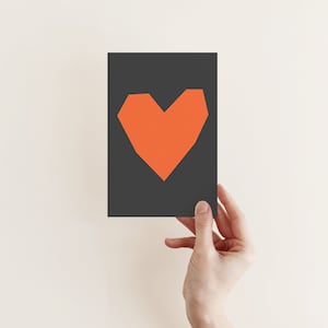 Biglietto d'amore moderno, biglietto di San Valentino contemporaneo - Cuore desideroso
