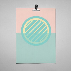 Cartes postales abstraites, cadeaux d'écriture, papeterie moderne - Soleil et lune image 2