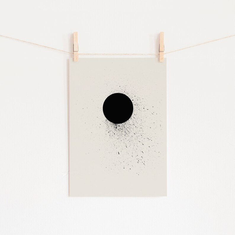 Monochrome Wall Art, Contemporary Minimalist Decor Void image 3