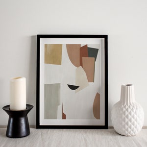 Gallery Wall Set of 3 Abstract Prints, Earthy Wall Art, Painting Print Set image 6