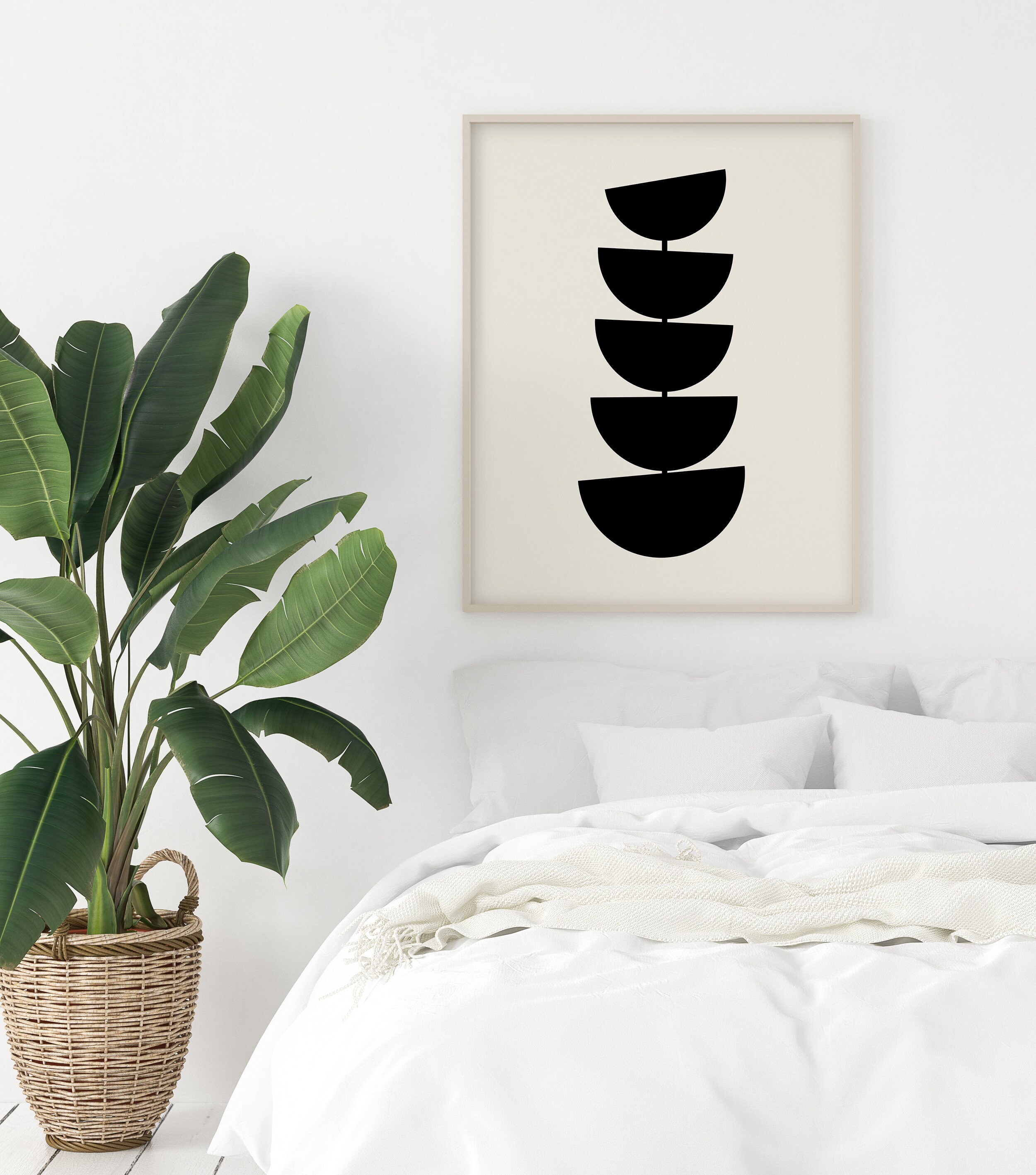 Botanical Wall Art, Minimalist Print, Contemporary Decor - Stem - Etsy