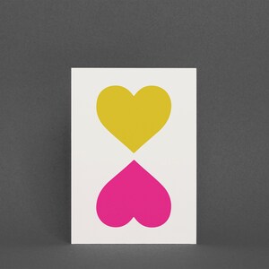 Carte coeur d'amour, carte de Saint-Valentin contemporaine - Beat as One image 2