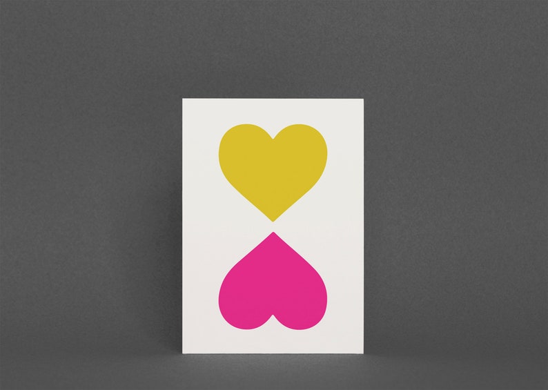 Carte coeur d'amour, carte de Saint-Valentin contemporaine - Beat as One image 2