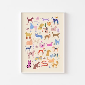 Dog Illustration Print - Dog Heaven